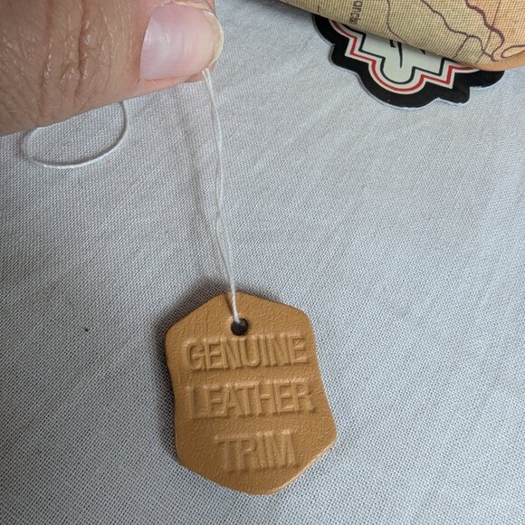 Allen Edward World Map Leather Fanny Pack Belt Bag Tan Beige Travel Vacation NEW - Picture 4 of 7